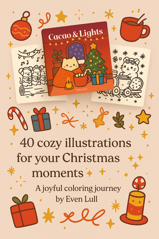Cacao & Lights – Holiday coloring Book: A Cozy Winter Coloring Book of Lights, Cacao, Soft Nostalgia, and Peaceful Holiday Moments