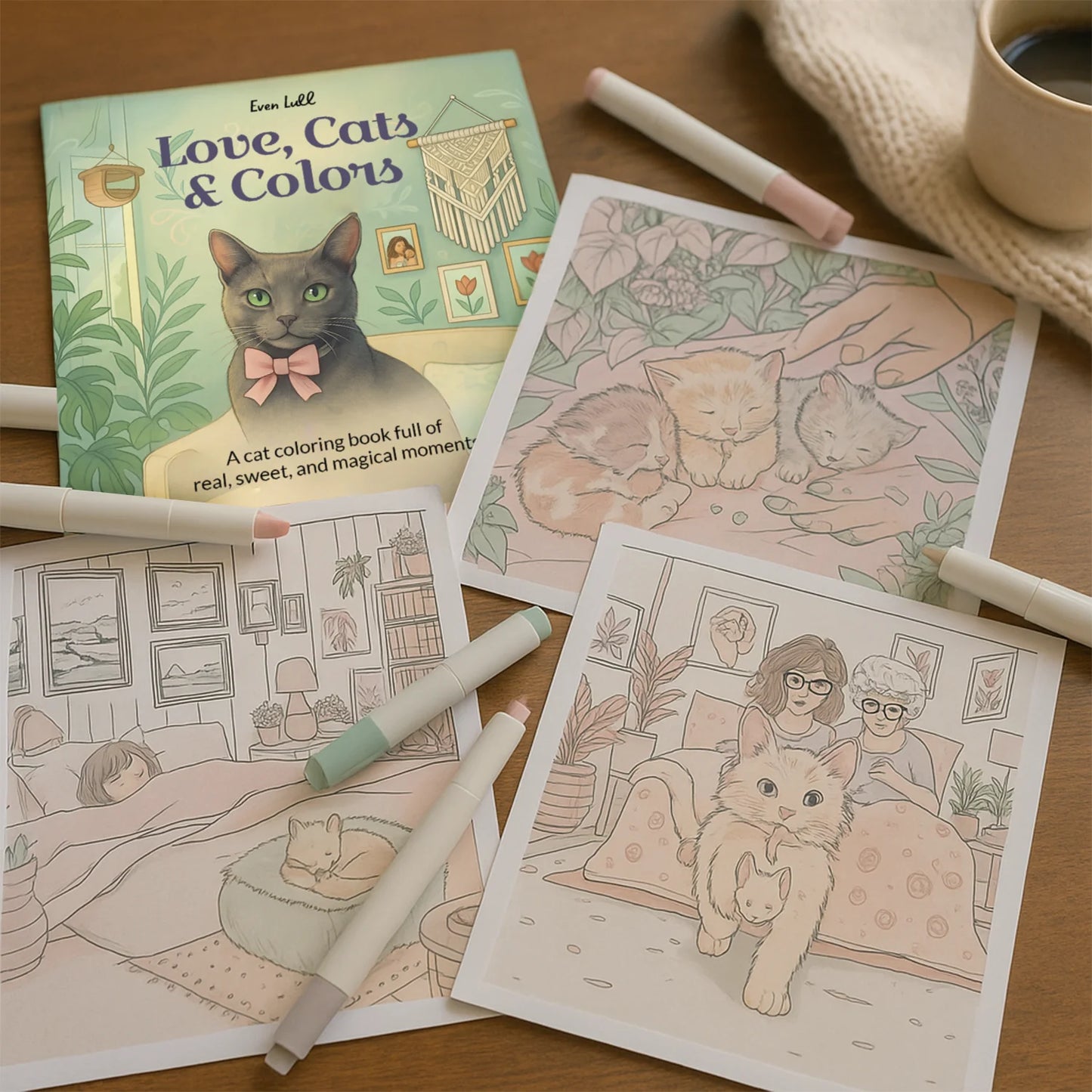 Love, Cats & Colors - A Cat Coloring Book