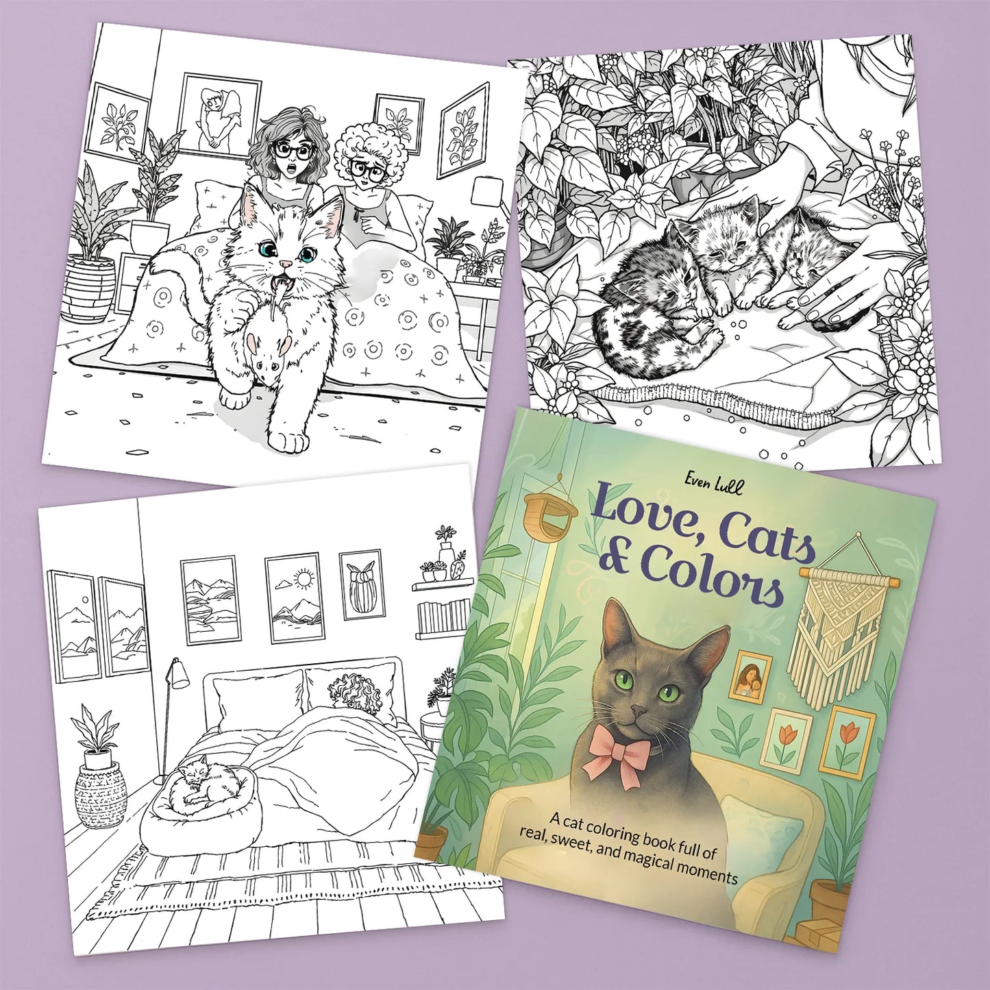 Love, Cats & Colors - A Cat Coloring Book