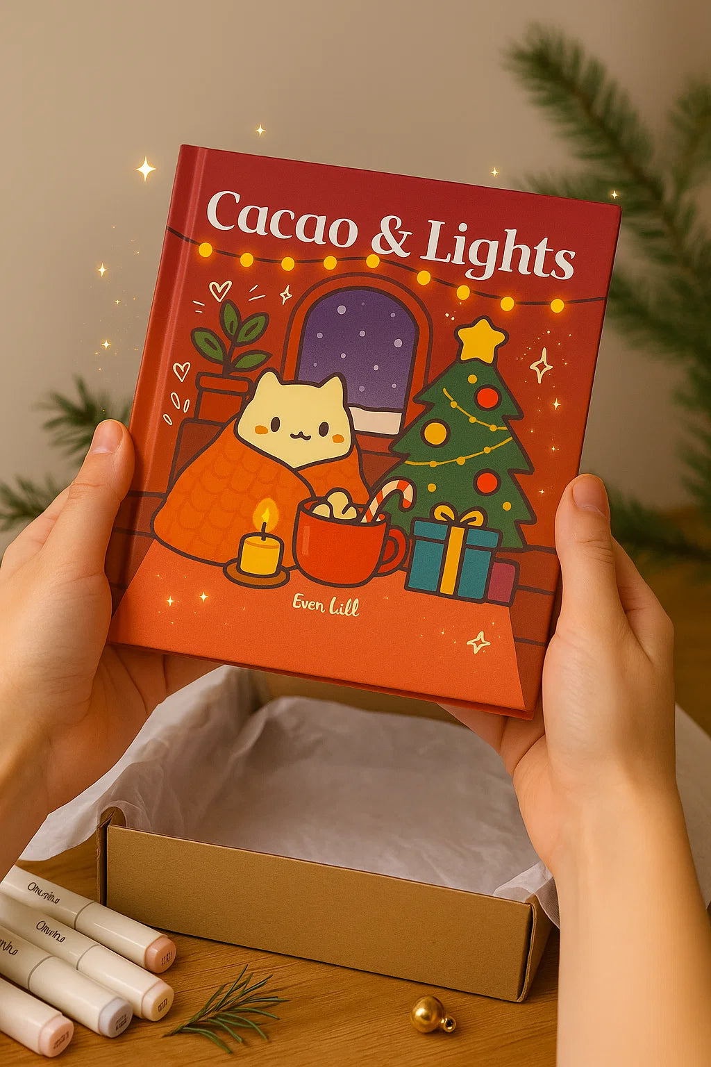 Cacao & Lights – Holiday coloring Book: A Cozy Winter Coloring Book of Lights, Cacao, Soft Nostalgia, and Peaceful Holiday Moments